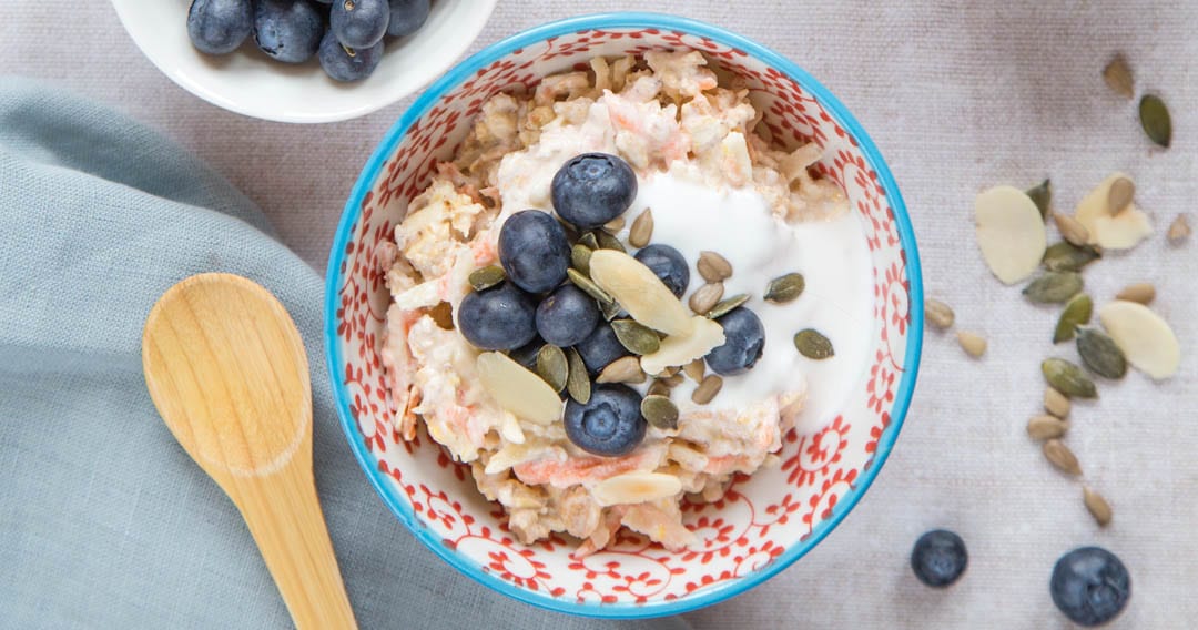 Bircher Muesli (Overnight Oats) with Carrot Helen's Fuss Free Flavours