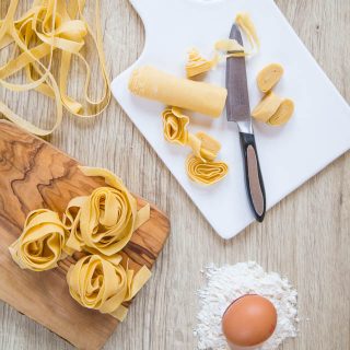 Delicious homemade fresh pasta.