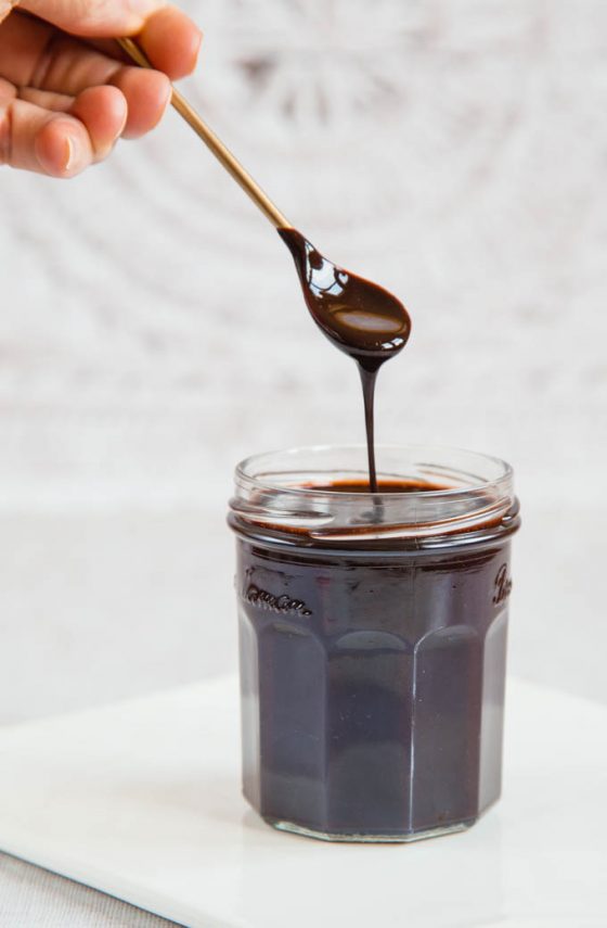Easy 2 Ingredient Vegan Chocolate Sauce {Vegan, Gluten and Fat Free}