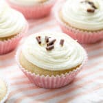 Close up on egg free cupcakes