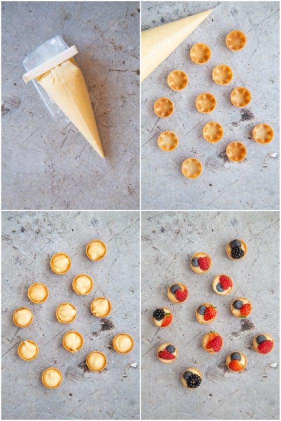 Mini Fruit Tart Canapés with Creme Patissiere Helen's Fuss Free Flavours