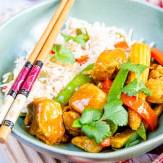 A bowl of easy Chinese chicken curry