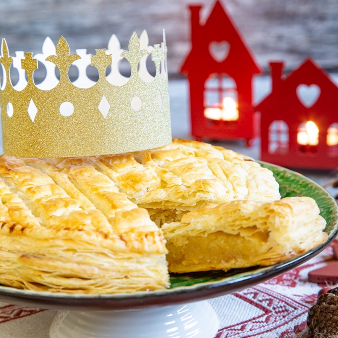 Galette des Rois - a French Epiphany pastry with fragipane and jam