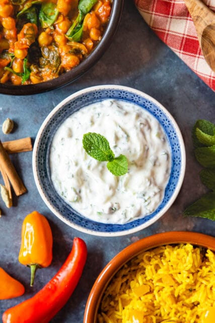 Easy Raita Recipe with Cucumber - the perfect side for an Indian meal