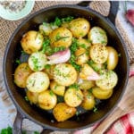 Bowl of roasted red baby potatoes
