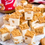 Close up of speculoos fudge.