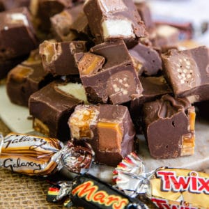 It's easy to find a few of your favourite things hiding in this chocolate selection box fudge!