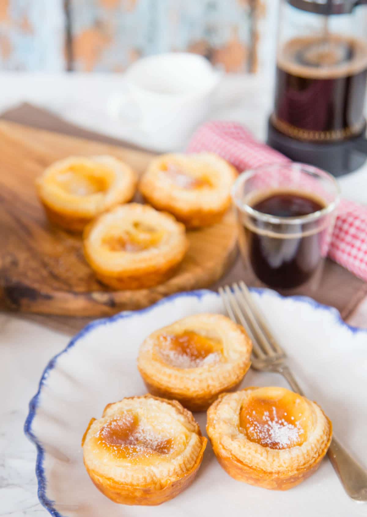 Serve your custard egg tarts with strong coffee for the authentic Portuguese experience!