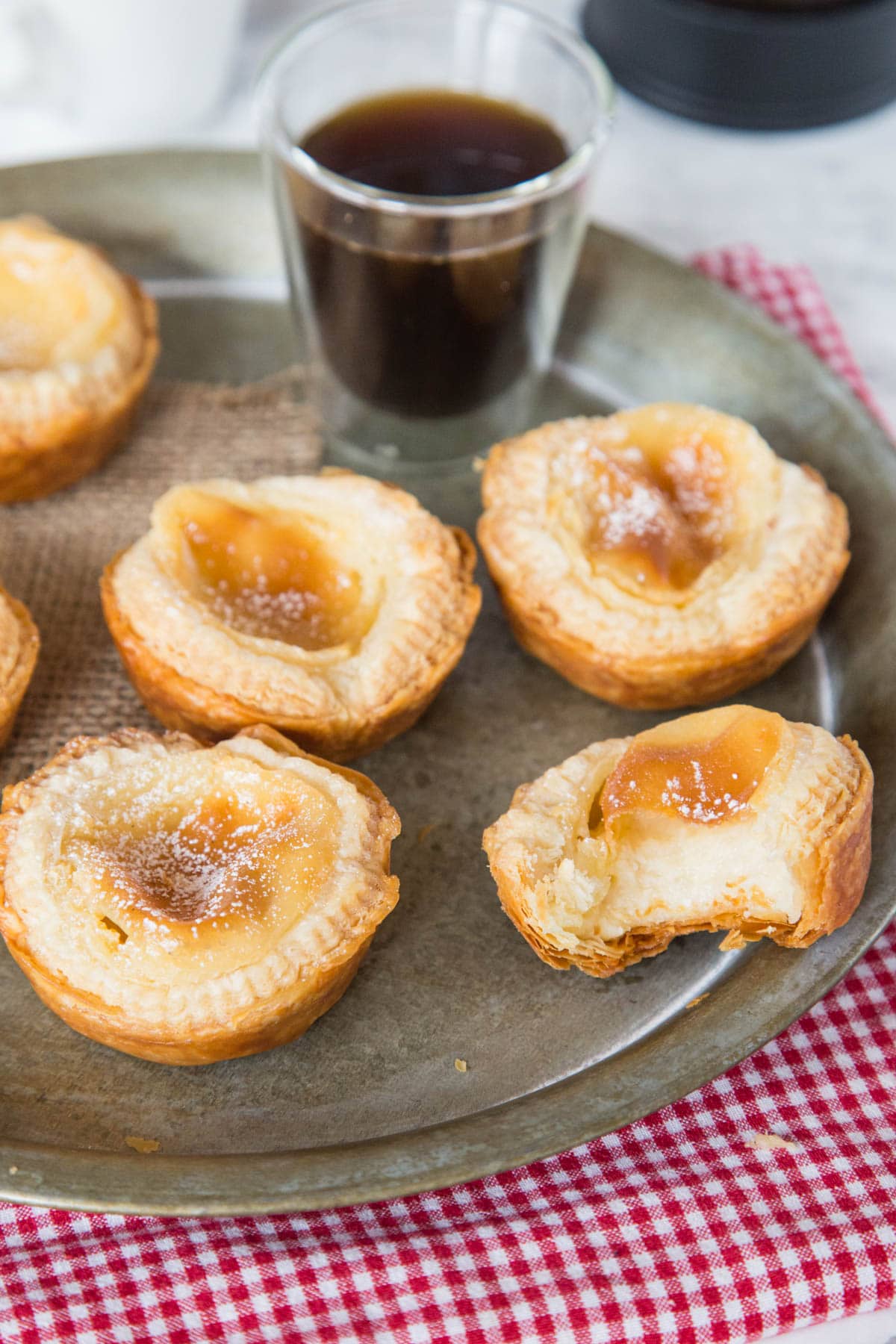 Golden and flaky, these Portuguese custard tarts are irresistible served with strong coffee.