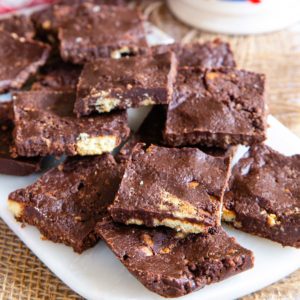 Rich, tempting squares of chocolate tiffin