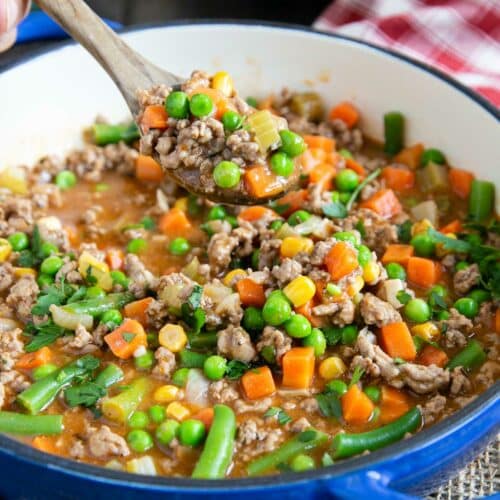 Easy Spiced Savoury Lamb Mince & Veg - Fuss Free Flavours