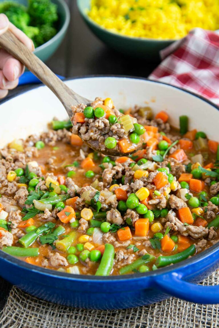 Easy Spiced Savoury Lamb Mince & Veg Helen's Fuss Free Flavours