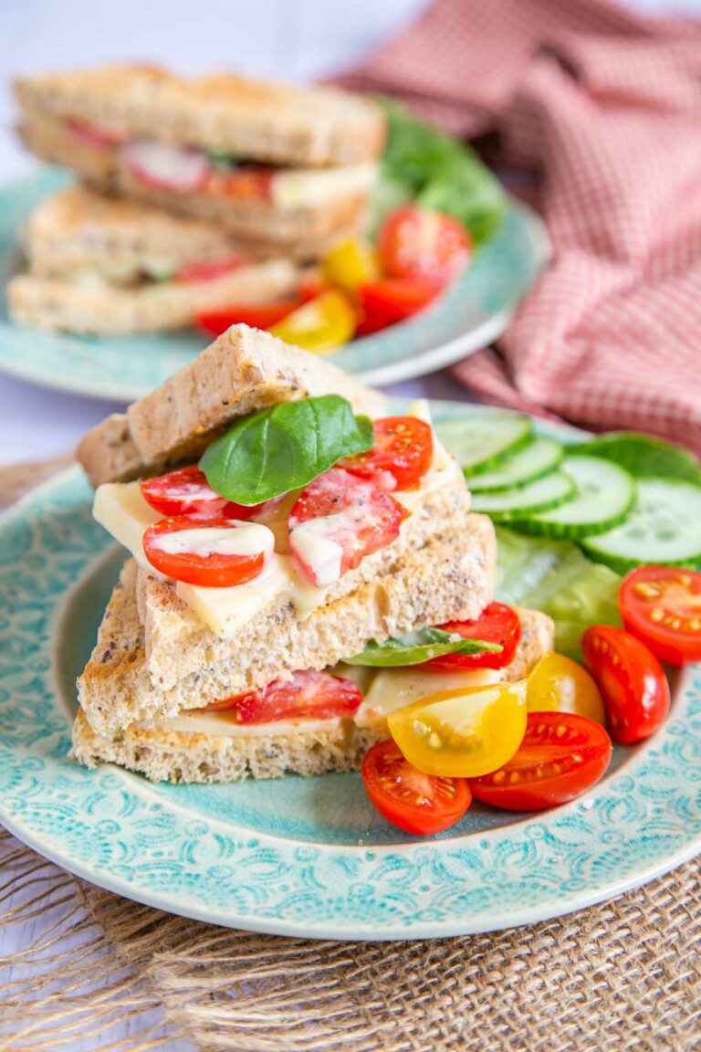 cheese tomato salad cream sandwiches Helen's Fuss Free Flavours