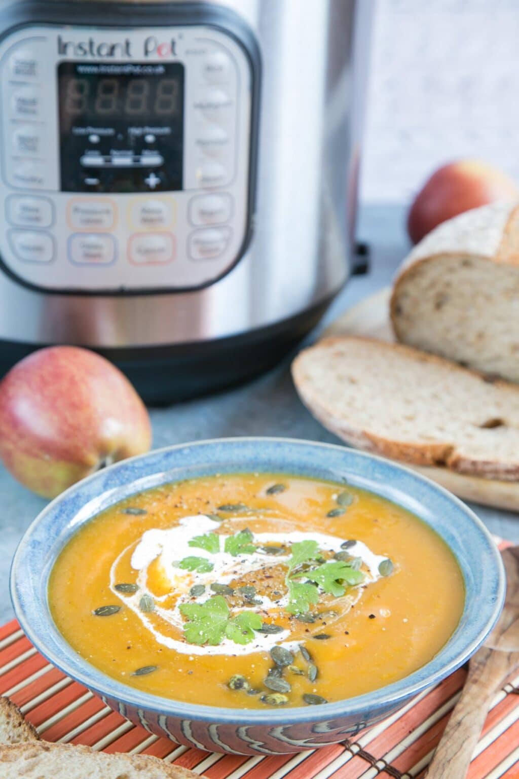 Pressure Cooker Pumpkin Soup with Apple Helen's Fuss Free Flavours