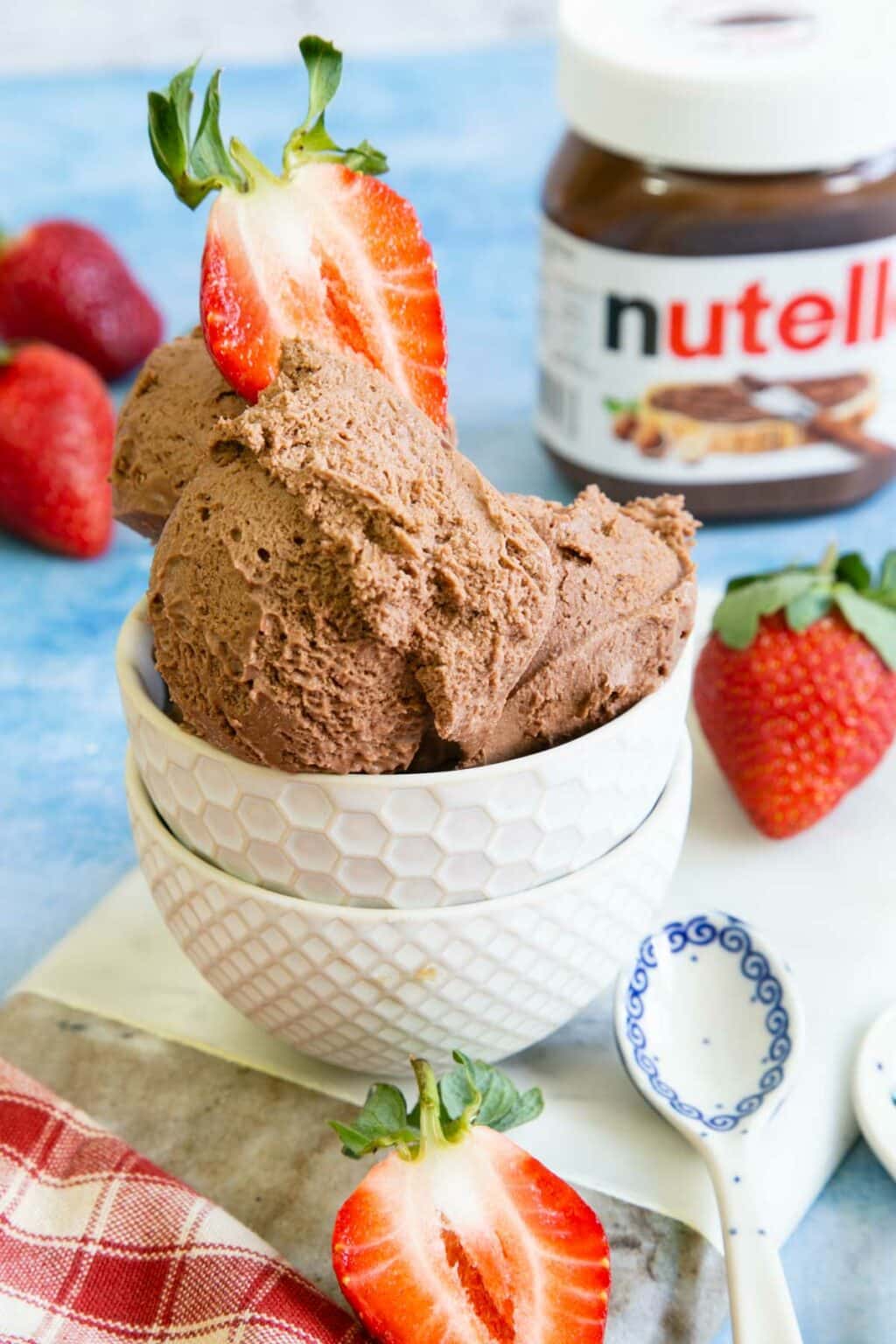 Nutella Ice Cream (No Churn 3 Ingredients) - Helen's Fuss Free Flavours