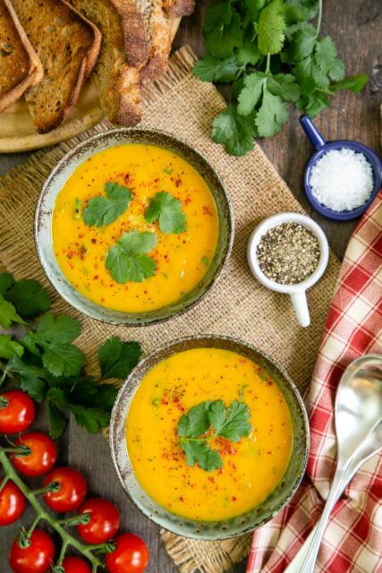 Carrot and Coriander Soup Recipe - Helen's Fuss Free Flavours