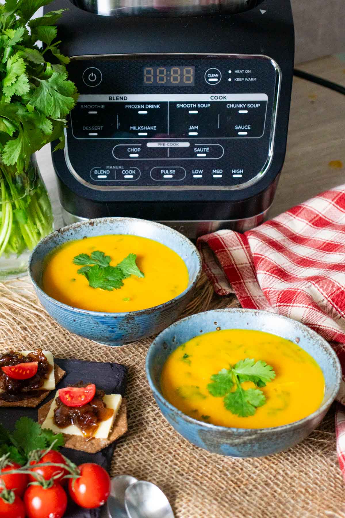 Carrot and Coriander Soup in a Soup Maker - Fuss Free Flavours