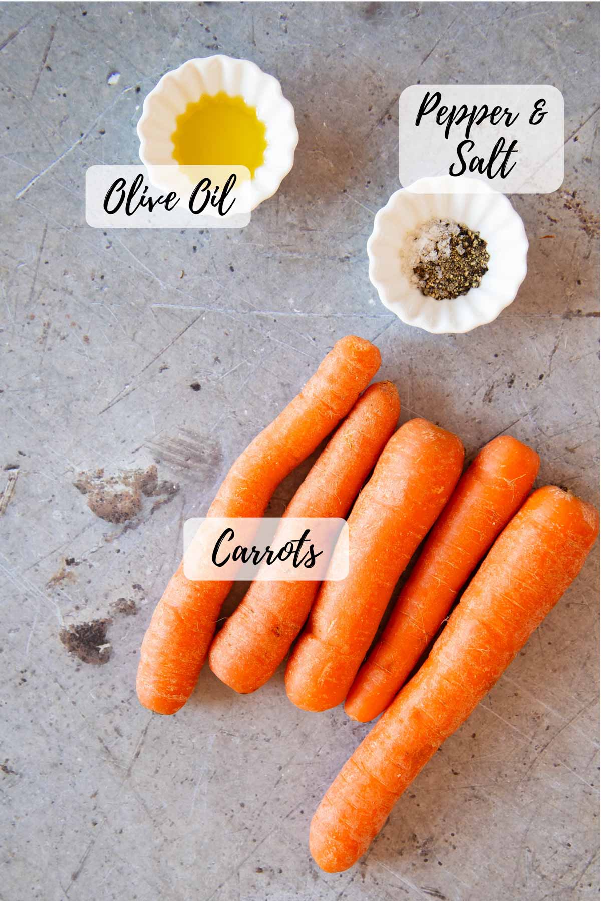 All you need is carrots, oilve oil and seasoning!
