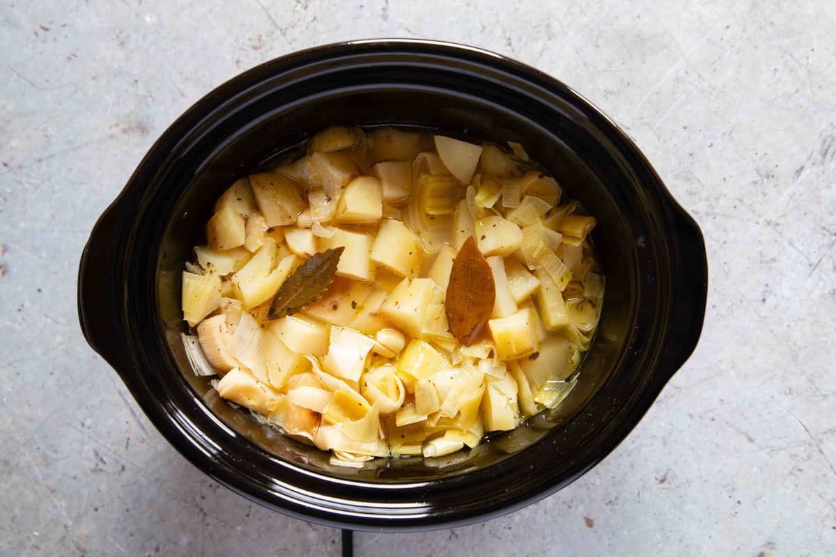 The pot after cooking.