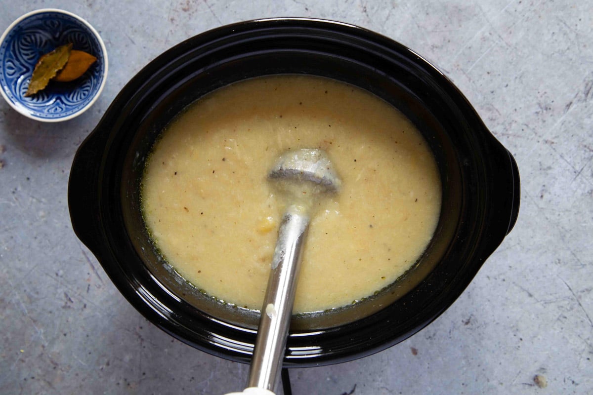 Using a stick blender is the easiest way to get a smooth blended soup.