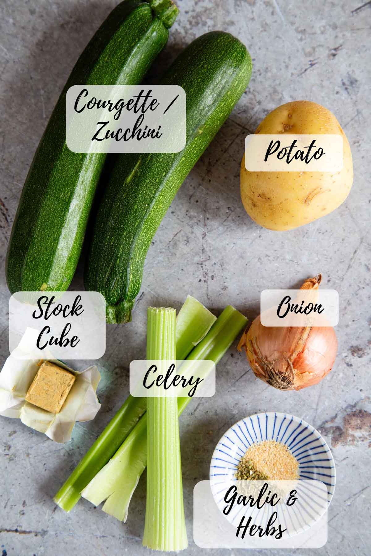 ingredients for the soup all ready to start cooking