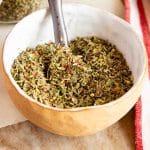 a bowl of freshly mixed Mediterranean seasoning