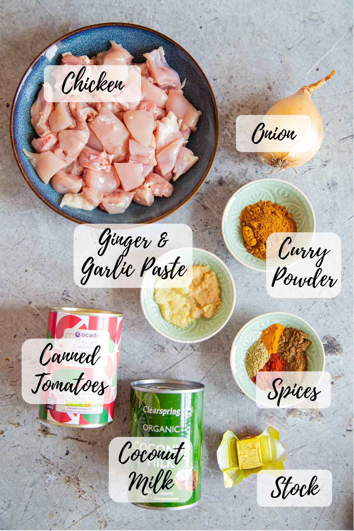 ingredients laid out ready for cooking
